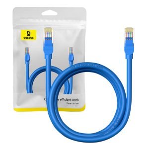 Câble Ethernet RJ45 rond Baseus Cat.6, 2m - Bleu