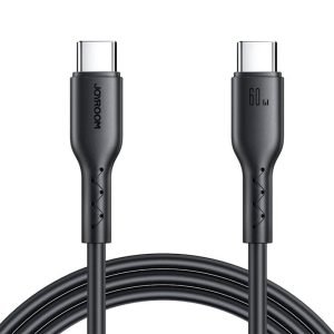 Câble de Charge Rapide USB-C vers USB-C SA26-CC3 / 60W / 1m - Noir