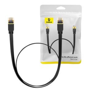 Câble Ethernet RJ45 Plat Cat 7 - Baseus - 1 m - Noir