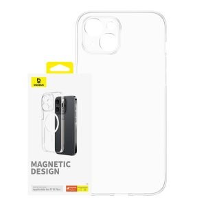 Coque magnétique pour iPhone 15 Plus - Baseus OS-Lucent Series - Transparente