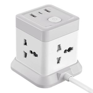 Multiprise XO WL20 - 4 Prises AC, 1 USB-C, 2 USB-A, 2500W - Blanc