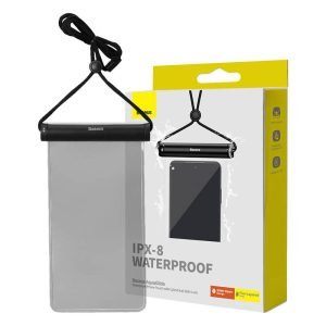 Coque étanche Baseus AquaGlide avec verrou coulissant cylindrique - Noir