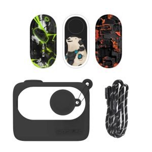 Coque de protection Sunnylife pour Insta360 GO 3 - Noir avec autocollants