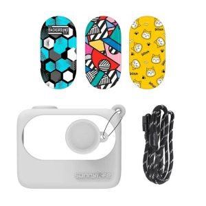 Coque de protection Sunnylife pour Insta360 GO 3 - Noir avec autocollants