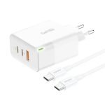 Chargeur Foneng GAN65 USB-A, 2x USB-C GaN 65W avec câble USB-C