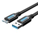 Câble USB 3.0 A vers Micro-B - Vention COPBG 2A - 1.5m - Noir PVC