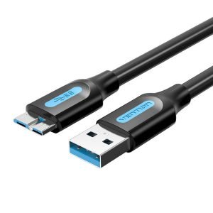 Câble USB 3.0 A vers Micro-B Vention COPBF 2A 1m - Noir PVC