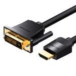 Câble HDMI vers DVI (24+1) Vention ABFBF 1m - 4K/1080P - Noir
