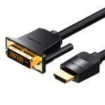 Câble HDMI vers DVI (24+1) - Vention ABFBH 2m - 4K 60Hz / 1080P 60Hz - Noir