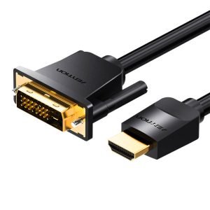 Câble HDMI vers DVI (24+1) Vention ABFBJ 5m, 4K 60Hz/1080P 60Hz - Noir