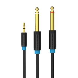 Câble Audio 3.5mm TRS vers 2x 6.35mm Vention BACBF 1m - Noir