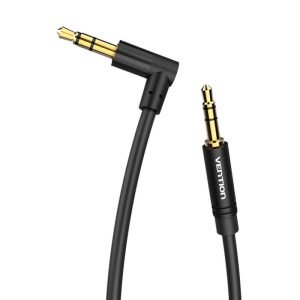Câble audio AUX 3,5mm vers jack 90° Vention BAKBG-T - 1,5m - Noir