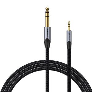 Câble audio 3.5mm TRS vers 6.35mm - Vention BAUHF 1m - Gris