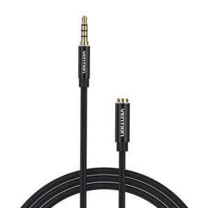 Câble Audio TRRS 3,5mm Mâle vers Femelle Vention BHCBG 1,5m Noir