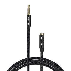 Câble Audio TRRS 3.5mm Mâle vers 3.5mm Femelle Vention BHCBH 2m Noir