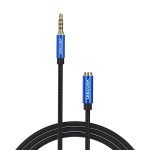 Câble Audio TRRS 3,5mm Mâle vers Femelle Vention BHCLJ 5m Bleu