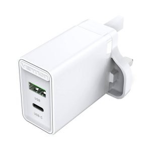 Chargeur mural USB-A, USB-C - Vention FBBW0-UK 18W/20W - Blanc
