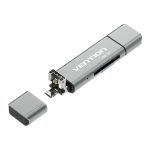 Lecteur de cartes multifonction USB2.0 - Vention CCJH0 - Gris