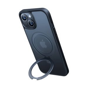 Coque de téléphone Torras UPRO Ostand Mat pour iPhone 15 - Noir
