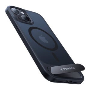 Coque de téléphone Torras UPRO Pstand pour iPhone 15 PRO - Noir