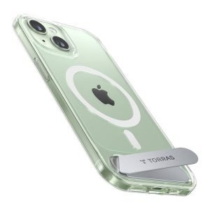 Coque de téléphone transparente Torras UPRO Pstand pour iPhone 15