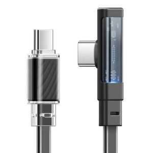 Câble USB-C vers USB-C Mcdodo CA-3453 90 degrés 1.8m avec LED - Noir