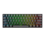 Clavier mécanique Royal Kludge RK61 RGB, switch marron - Noir