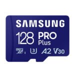 Carte mémoire Samsung PRO Plus SDXC 128 Go U3 A2 V30 (MB-MD128SA/EU)