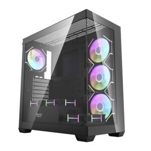 Boîtier d'ordinateur Darkflash DS900 - Noir avec 7 ventilateurs ARGB