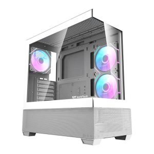 Boîtier PC Darkflash DS900 AIR - Blanc avec 6 ventilateurs ARGB