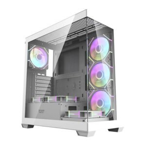 Boîtier d'ordinateur Darkflash DS900 - Blanc - avec 7 ventilateurs ARGB