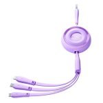 Câble 3-en-1 USB vers USB-C/Lightning/Micro USB Joyroom Colorful 3.5A, 1m - Violet