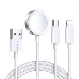Chargeur magnétique Apple Watch Joyroom S-IW008 Lightning + USB-C 5V 1.2m - Blanc