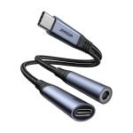 Adaptateur Audio 2-en-1 Joyroom SY-C02 Type-C vers 3.5mm + Type-C - Noir