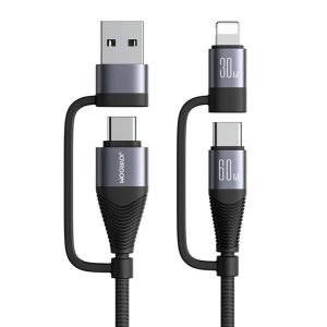 Câble 4-en-1 Joyroom SA37-2T2, 60W, 1,2m - Noir