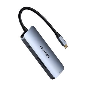 Hub multiports 7 en 1 USB-C MOKiN vers 3x USB3.0 + SD/TF + HDMI + PD - Argent