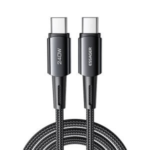 Câble USB-C vers USB-C 240W Essager 1m - Gris