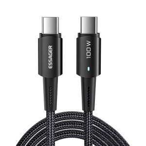 Câble USB-C vers USB-C 100W Essager 1m - Noir