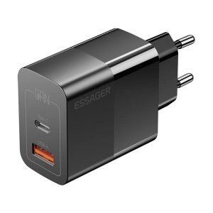 Chargeur USB-C+USB-A 33W Essager GaN - Noir