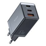 Chargeur mural GaN Mcdodo CH-1541, 2x USB-C, 1x USB, 67W - Noir