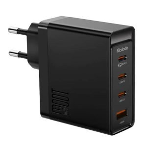 Chargeur mural McDodo GAN 3xUSB-C + USB, 100W - Noir