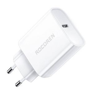 Chargeur rapide Rocoren PD 20W USB-C - Blanc