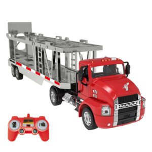 Camion télécommandé 1:26 Double Eagle - Rouge (Transporteur de voitures) E583-003