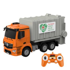 Camion poubelle télécommandé Mercedes-Benz Antos E676-003 1:26 - Double Eagle - Orange