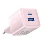 Chargeur mural Vention FEQP0-EU USB-C + USB-A 30W/30W GaN - Rose