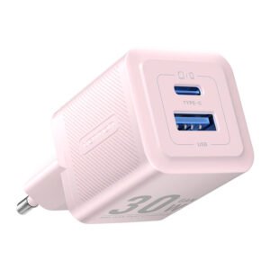 Chargeur mural Vention FEQP0-EU USB-C + USB-A 30W/30W GaN - Rose