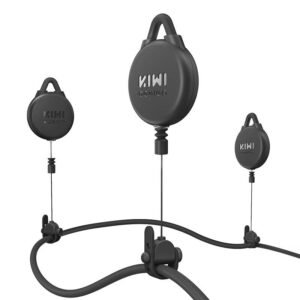 Système de gestion des câbles VR - Kiwi Design V2-3 pour Meta Quest 2 - Noir (3 pièces)