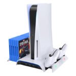 Station de refroidissement et chargeur pour PS5 - Kiwi Home PB01 - Blanc