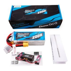 Batterie Lipo haute tension Gens Ace 2000mAh 22.8V 60C 6S1P avec connecteur XT60