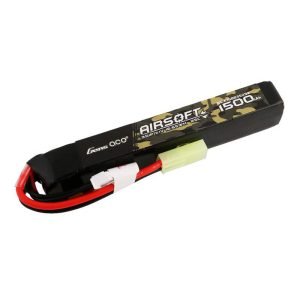 Batterie Lipo pour Airsoft Gens Ace 25C 1500mAh 3S1P 11.1V avec prise mini Tamiya